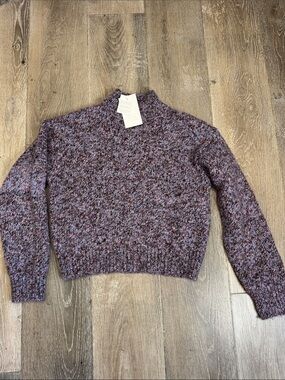 Zara Marled Purple Knit Crewneck Sweater Size 13/14 CB0844